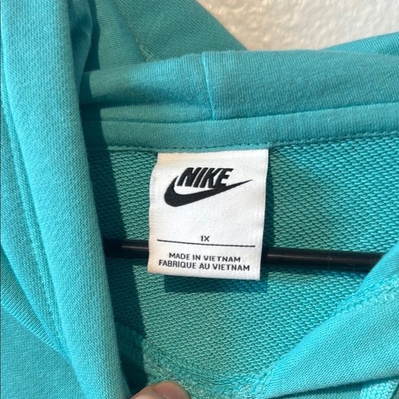 Nike Women's Teal Hoodie Sweater - Picture 5 of 9